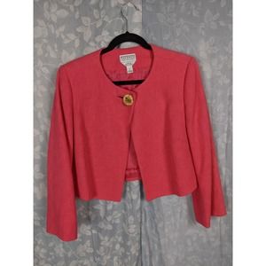 Talbots Collection Vintage Italian Fabric Cropped Jacket 12